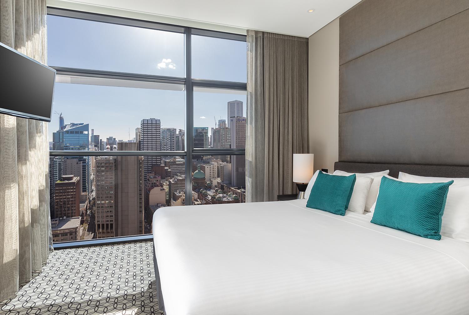 Fraser Suites Sydney Eksteriør billede A bedroom at the hotel
